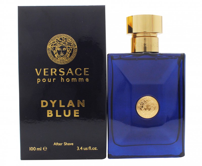VERSACE POUR HOMME DYLAN BLUE AFTERSHAVE LOTION - MEN'S FOR HIM. NEW