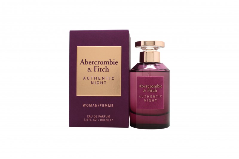 ABERCROMBIE & FITCH AUTHENTIC NIGHT EAU DE PARFUM EDP - WOMEN'S FOR HER. NEW