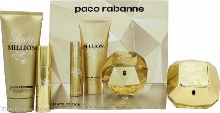 Paco Rabanne Lady Million Gavesett 80ml EDP + 10ml EDP + 100ml Body Lotion