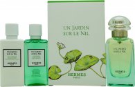 Hermès un jardin sur le nil gift set 50ml edt 40ml body lotion 40ml shower gel