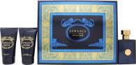 Click to view product details and reviews for Versace pour homme dylan blue gift set 50ml edt 50ml a shave balm 50ml shower gel.