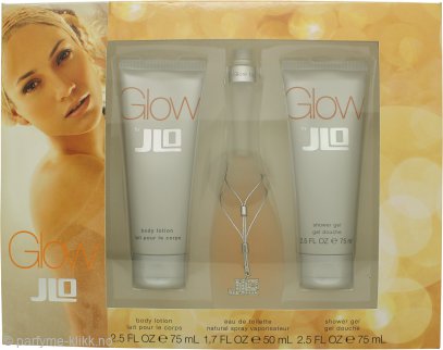 Jennifer Lopez Glow Gavesett 50ml EDT + 75ml Dusjsåpe + 75ml Body Lotion