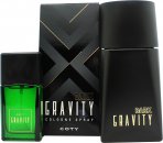 Coty Gravity Gift Set 100ml Dark Gravity Cologne + 30ml Defy Gravity Cologne