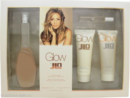 Jennifer Lopez Glow Gavesett 100ml EDT + 75ml Body Lotion + 75ml Dusjgel + 7ml EDT Rollerball