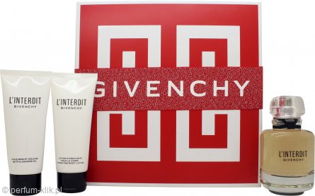 givenchy l'interdit woda perfumowana 80 ml   zestaw 