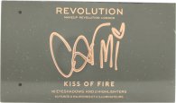 Click to view product details and reviews for Makeup revolution x carmi kiss on fire makeup palette 10 x 2g eyeshadow 2 x 35g highlighter.