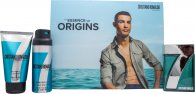 Cristiano Ronaldo CR7 Origins Gift Set 100ml EDT Spray + 150ml Shower Gel + 150ml Body Spray