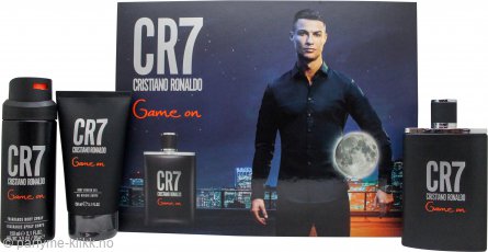 Cristiano Ronaldo CR7 Game On Gavesett 100ml EDT Spray + 150ml Dusjsåpe + 150ml Kroppsspray