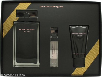 Narciso Rodriguez for Her Gavesett 100ml EDT + 50ml Body Lotion +10ml EDT