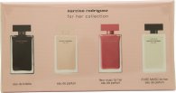 Narciso Rodriguez For Her Miniatures Gift Set 7.5ml EDT + 7.5ml EDP + 7.5ml Fleur Musc EDP + 7.5ml Pure Musc EDP