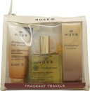 Nuxe prodigieux travel exclusive gift set 100ml shower oil 100ml dry oil 30ml edp