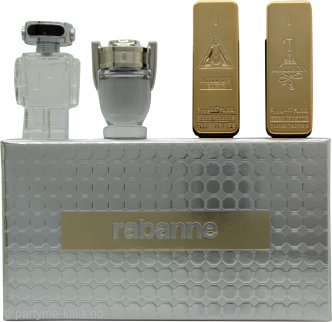 Paco Rabanne Miniatures For Him Gift Set 5ml 1 Million EDT + 5ml 1 Million Elixir EDP + 5ml Invictus EDT + 5ml Phantom EDT