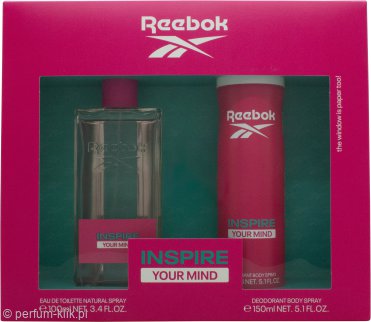 reebok inspire your mind for her woda toaletowa 100 ml   zestaw 
