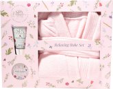 Click to view product details and reviews for The kind edit co spa botanique bath robe gift set 50ml body lotion 120ml body butter bath robe.