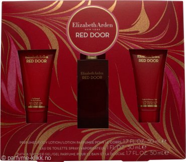 Elizabeth Arden Red Door Gavesett 30ml EDT + 50ml Perfumed Body Lotion + 50ml Bath & Shower Gel