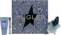 Thierry mugler angel gift set 50ml edp refillable 10ml edp 50ml body lotion