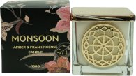 Monsoon Amber & Frankincense Scented Candle 180g