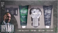 Tyson fury platinium gift set 100ml edt 100ml body wash 100ml body lotion utility card