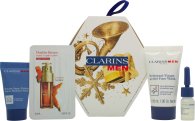 Click to view product details and reviews for Clarins men gift set 30ml active face wash 12ml super moisture balm 3ml shave beard oil.