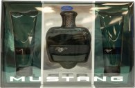 Mustang Green Gift Set 100ml EDT + 100ml Aftershave Balm + 100ml Body Wash