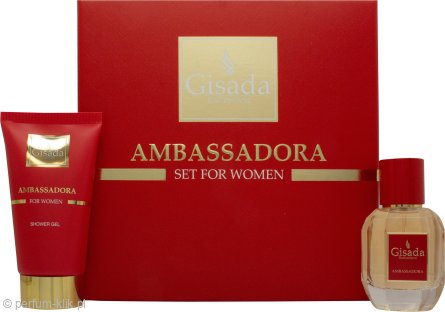 gisada ambassadora woda perfumowana 50 ml   zestaw 
