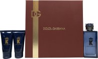 Dolce & Gabbana K Gift Set 100ml EDP + 50ml After Shave Balm + 50ml Shower Gel
