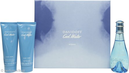 davidoff cool water woman woda toaletowa 100 ml   zestaw 