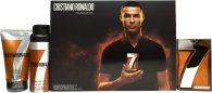 Cristiano Ronaldo CR7 Fearless Gift Set 100ml EDT + 150ml Shower Gel + 150ml Body Spray