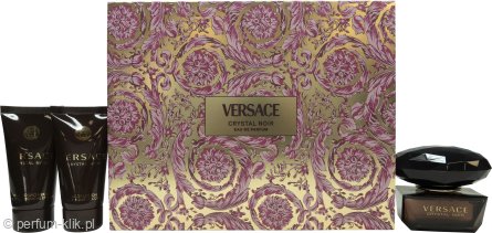 versace crystal noir woda perfumowana 50 ml   zestaw 