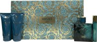 Versace Eros Parfum Gift Set 100ml EDP + 10ml EDP + 75ml Shower Gel + 75ml Aftersahve Balm