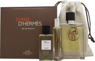 Hermès Terre d'Hermès Gift Set 100ml EDT + 15ml EDT + 40ml Shower Gel