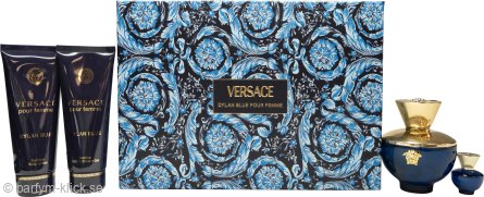 Versace Pour Femme Dylan Blue Presentset 100ml EDP + 5ml EDP + 100ml Duschgel + 100ml Body Lotion